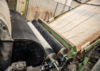 Terra Lana wool insulation being made in factory