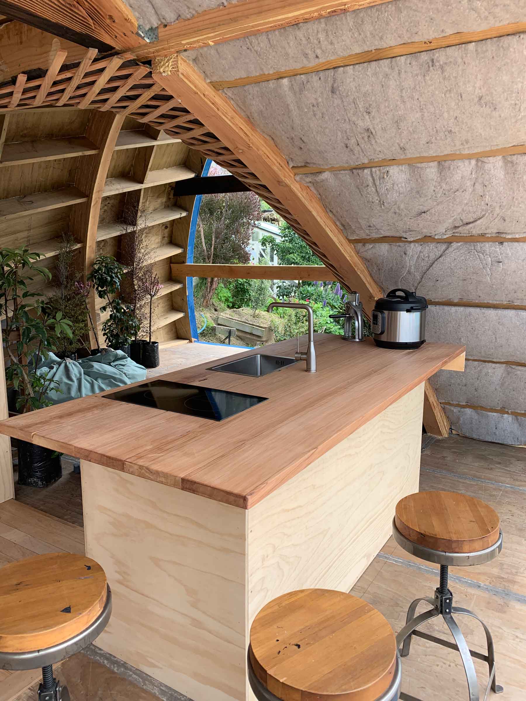 Taylors Mistake house architectural build insulated with Terra Lana wool in wall & ceiling