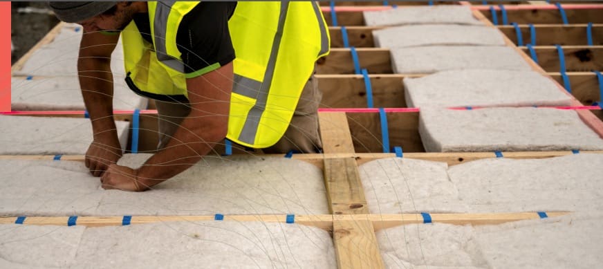 Drop-in floor insulation for timber suspended floors